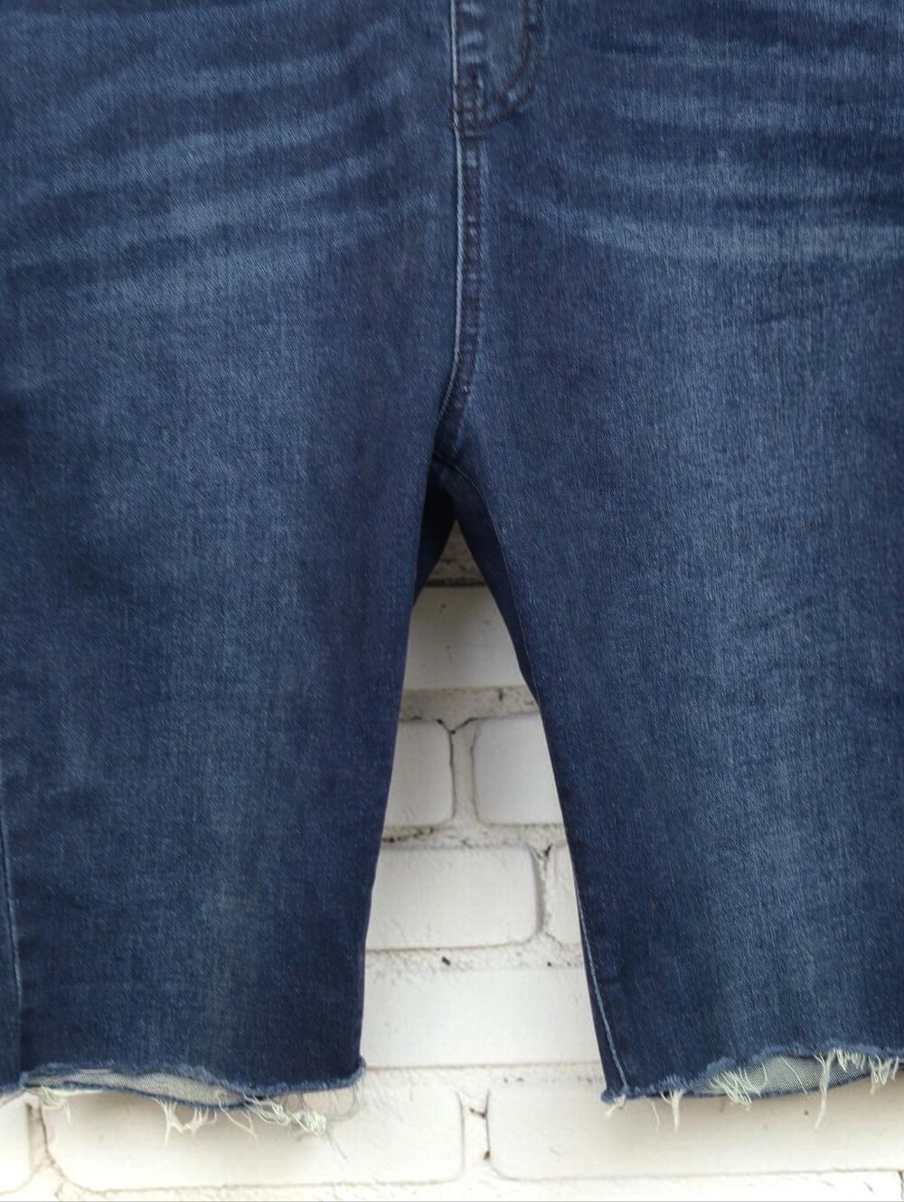Judy Blue Overall Cut Off Jean Short Dark Stretch Denim Women's Size Large - Picture 8 of 15
